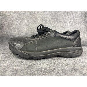 Keen Shoes Womens Size 9 Black Leather Lace Up Walking Casual Comfort Sneakers